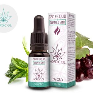 E-liquide CBD Raisin et Menthe 300mg - Nordic Oil