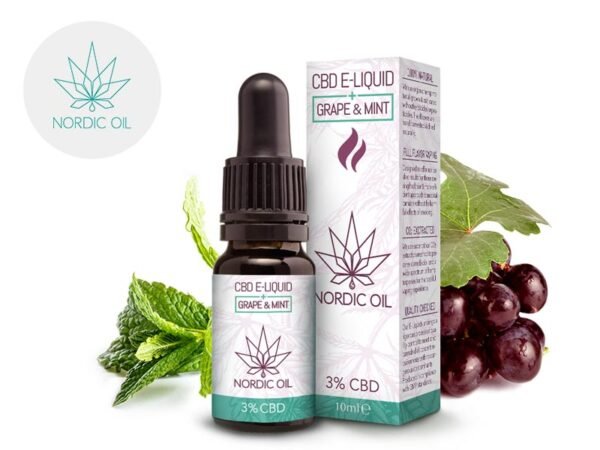 E-liquide CBD Raisin et Menthe 300mg - Nordic Oil