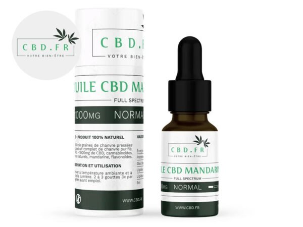 Huile CBD 10% bio (Mandarine) - CBDfr