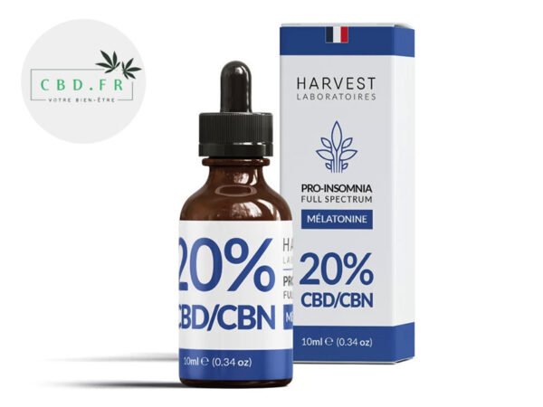 Huile CBD CBN Mélatonine 20% - Harvest Laboratoires